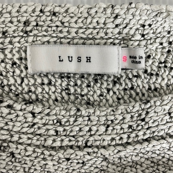 Lush knit stone color poofy soft sweater women size small - Picture 4 of 6